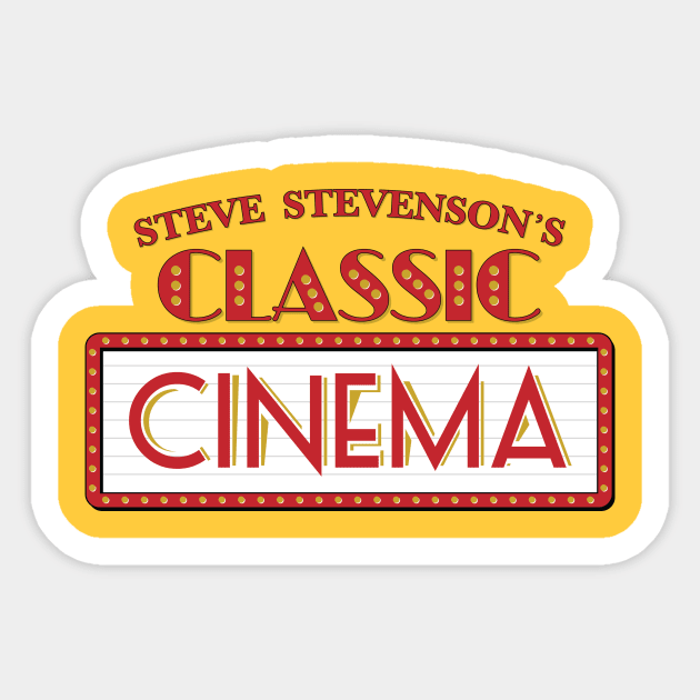 Steve Stevenson's Classic Cinema Sticker by Lights, Camera, Podcast